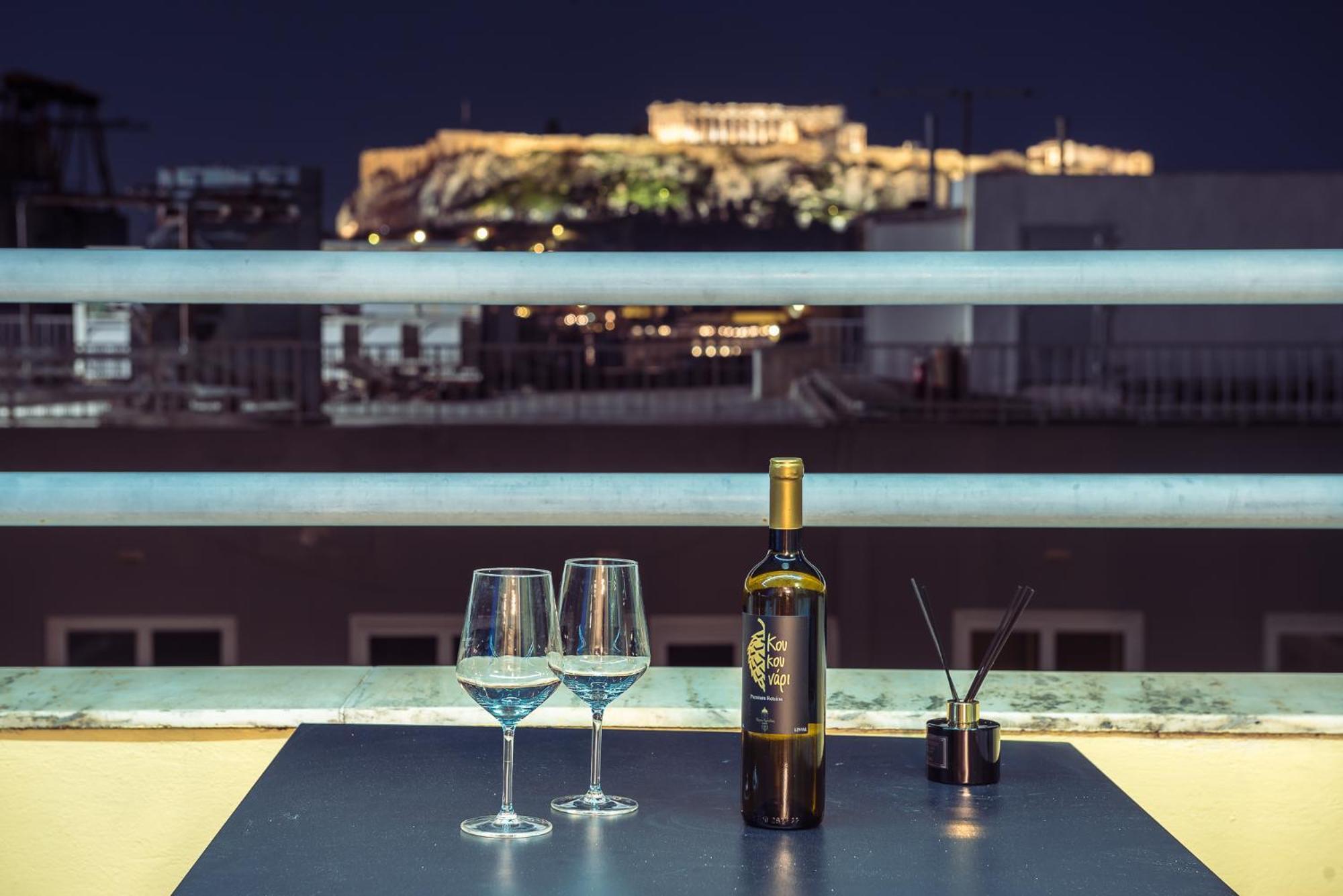 Acropolis View Mini Sky Suite & Hot Tub Athena Bagian luar foto