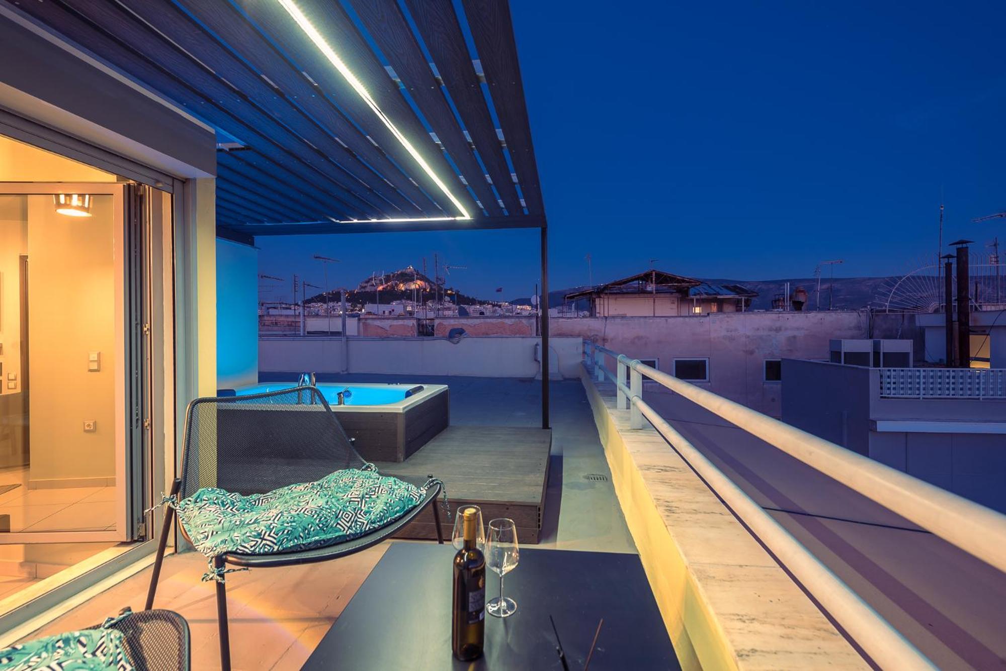 Acropolis View Mini Sky Suite & Hot Tub Athena Bagian luar foto