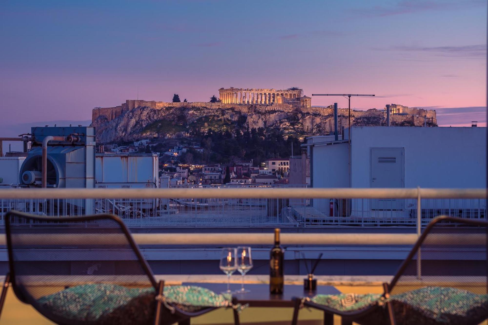 Acropolis View Mini Sky Suite & Hot Tub Athena Bagian luar foto