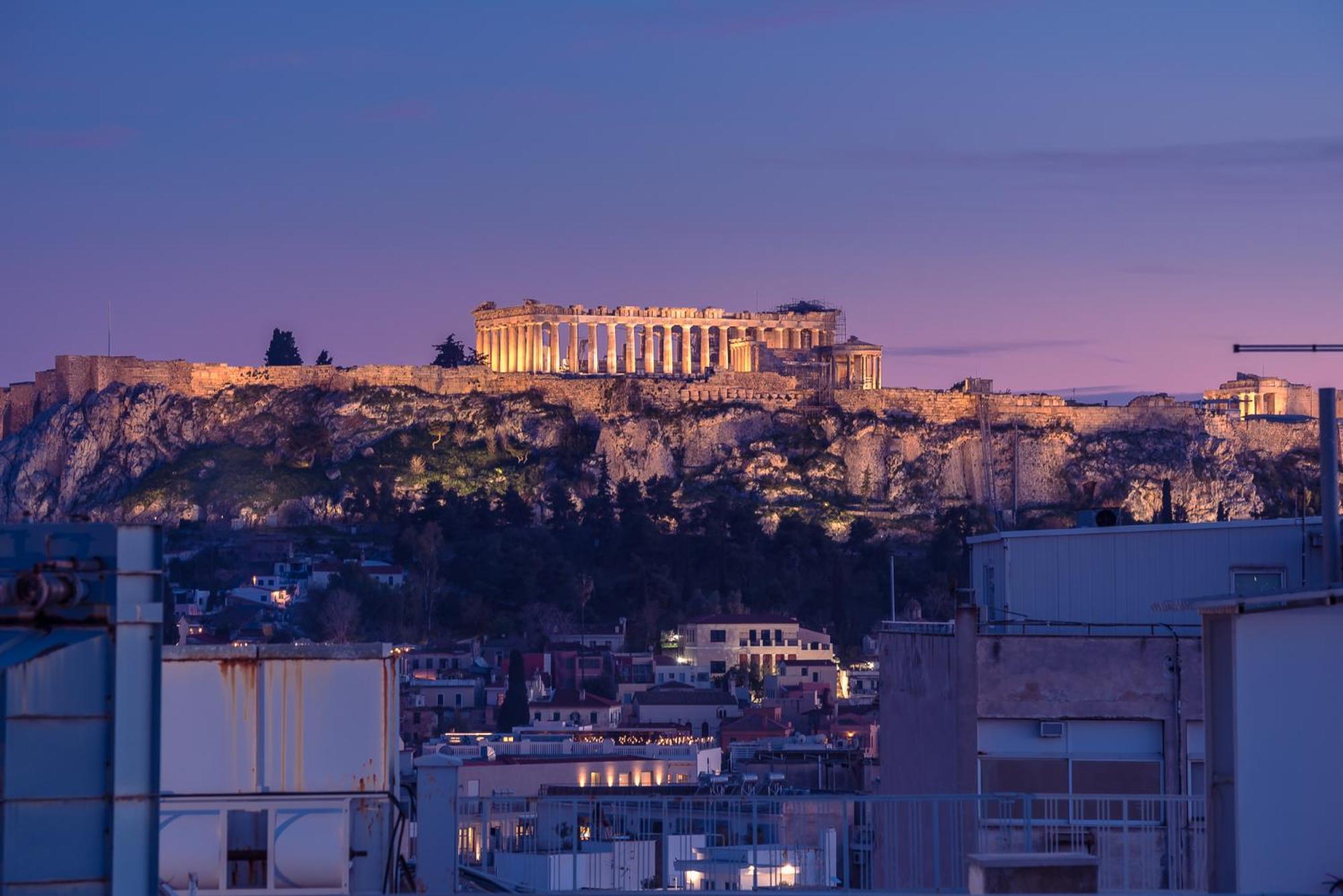 Acropolis View Mini Sky Suite & Hot Tub Athena Bagian luar foto