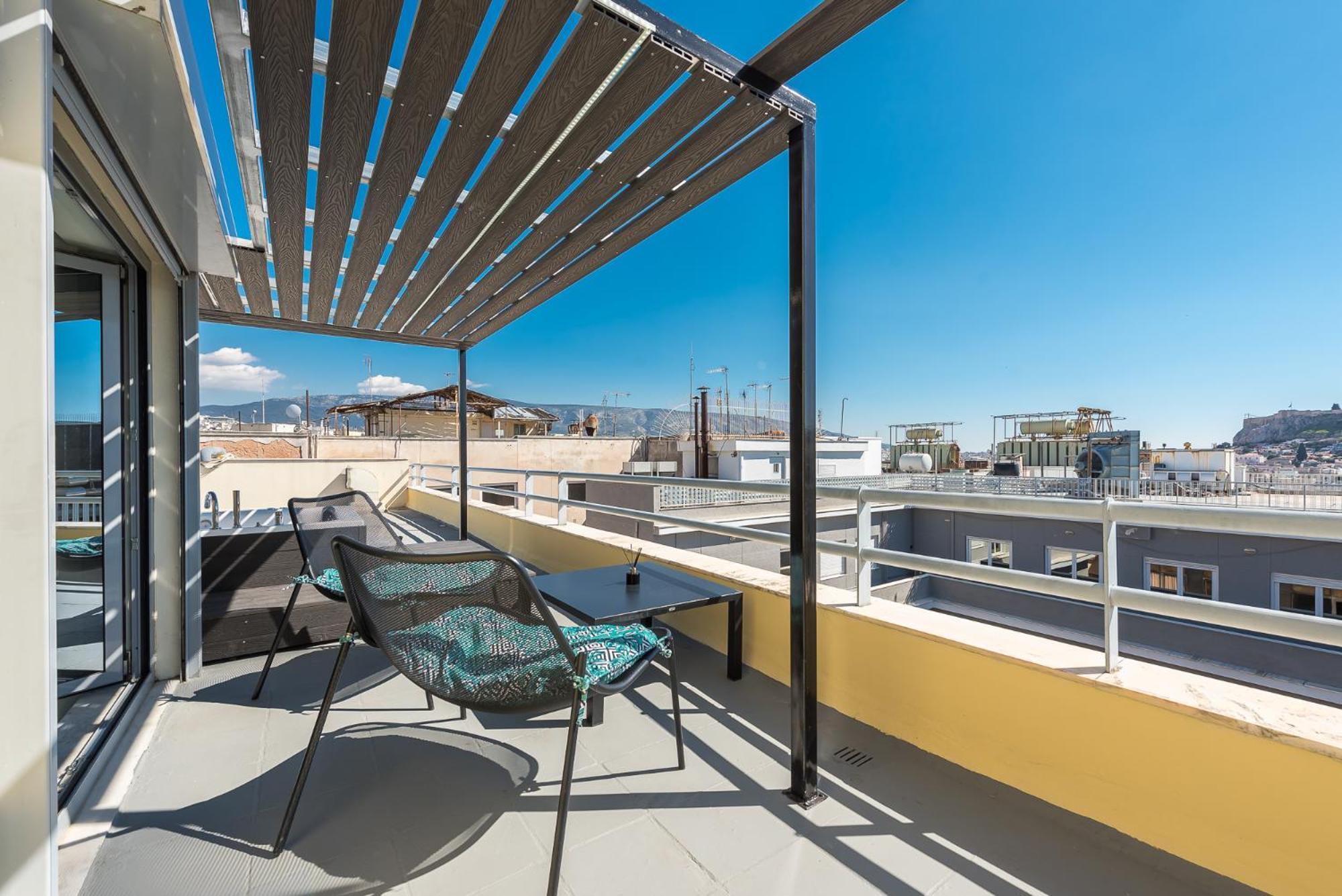 Acropolis View Mini Sky Suite & Hot Tub Athena Bagian luar foto