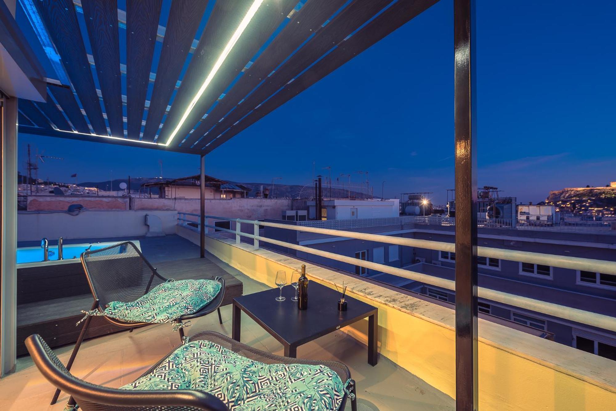 Acropolis View Mini Sky Suite & Hot Tub Athena Bagian luar foto