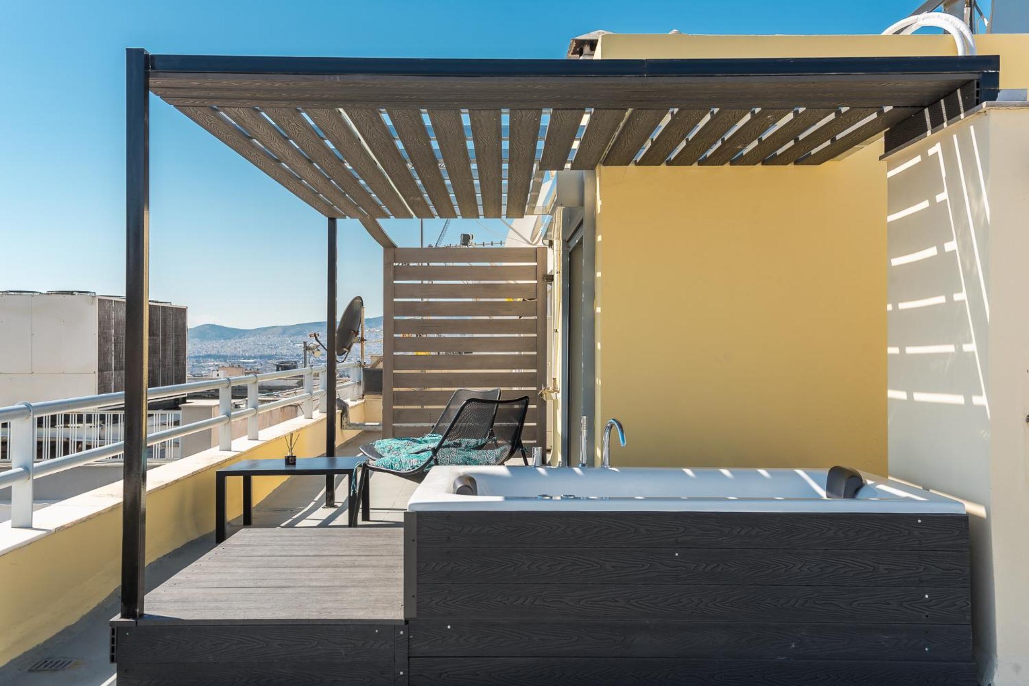 Acropolis View Mini Sky Suite & Hot Tub Athena Bagian luar foto