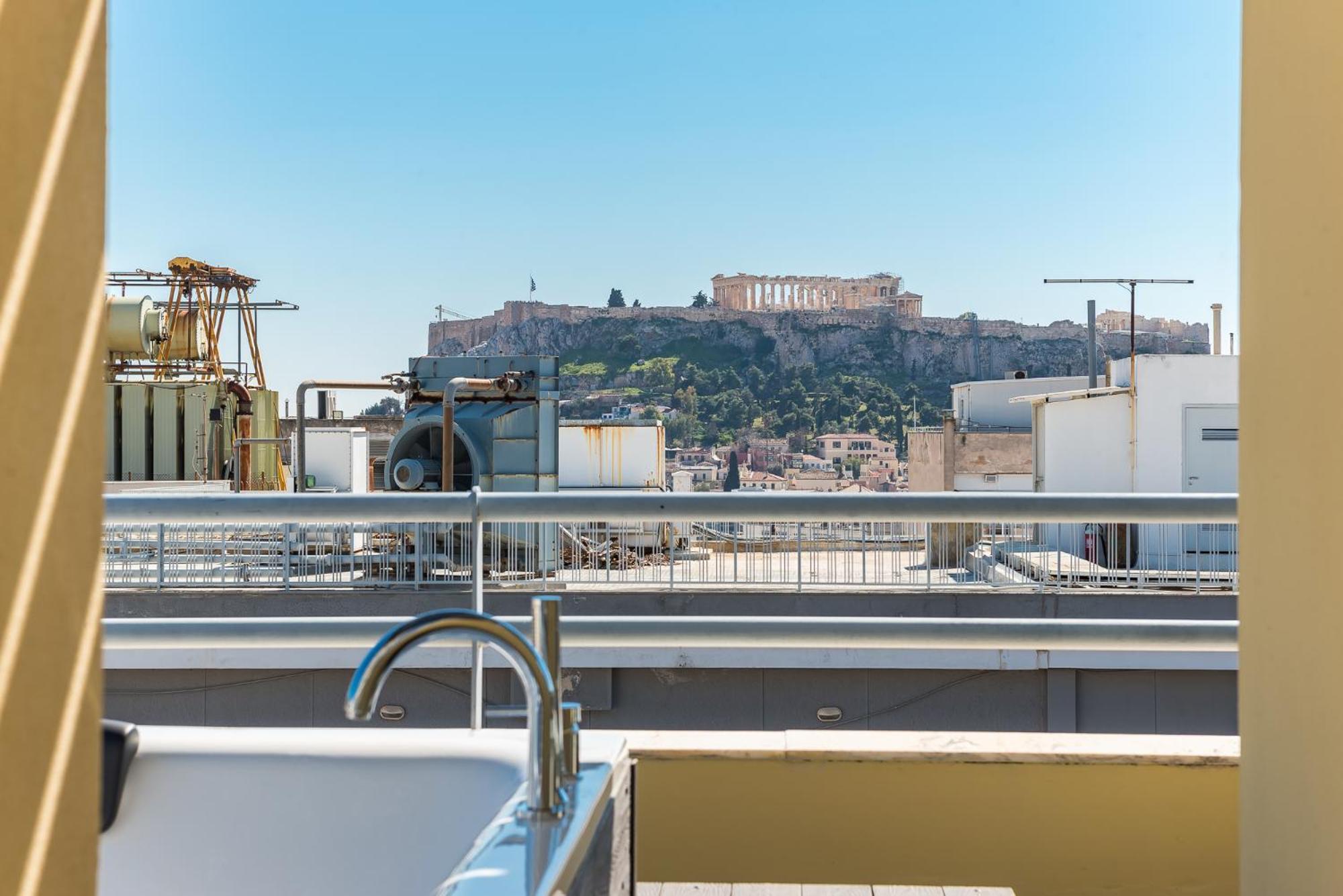 Acropolis View Mini Sky Suite & Hot Tub Athena Bagian luar foto